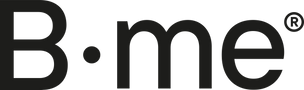 Zwart logo van B.me Skin, huidverzorgingsm