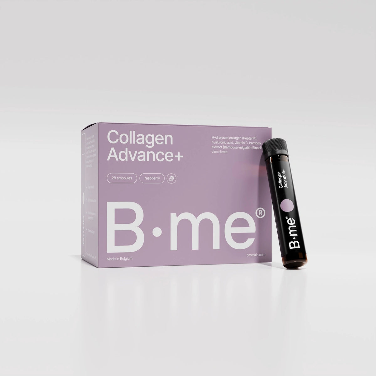 B·me Collageen Advance+ shots: doos met drinkshots die een soepele, stevige huid ondersteunen