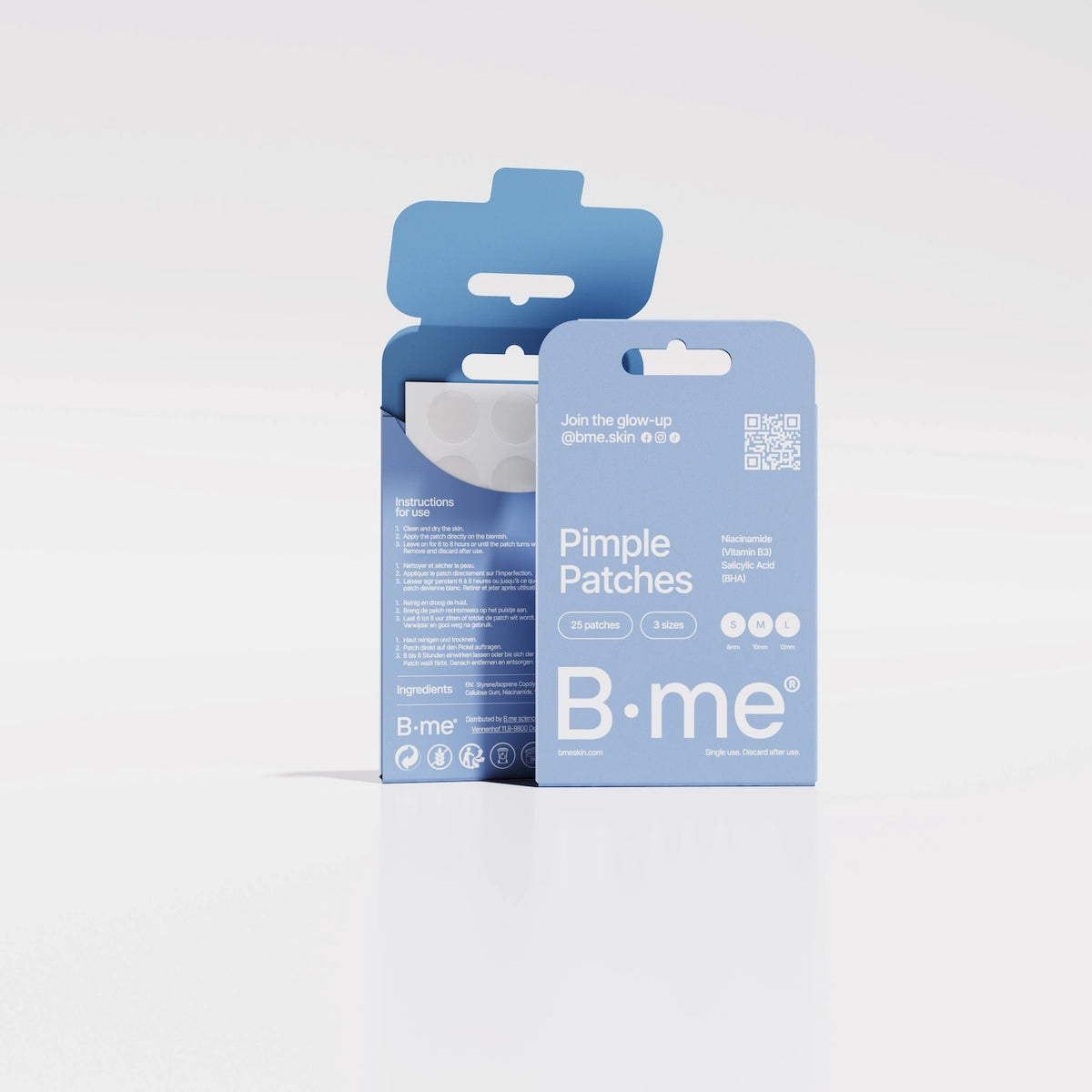 B·me pimple patches, made in Korea: verpakking met patches voor op puistjes, cadeau bij je bestelling