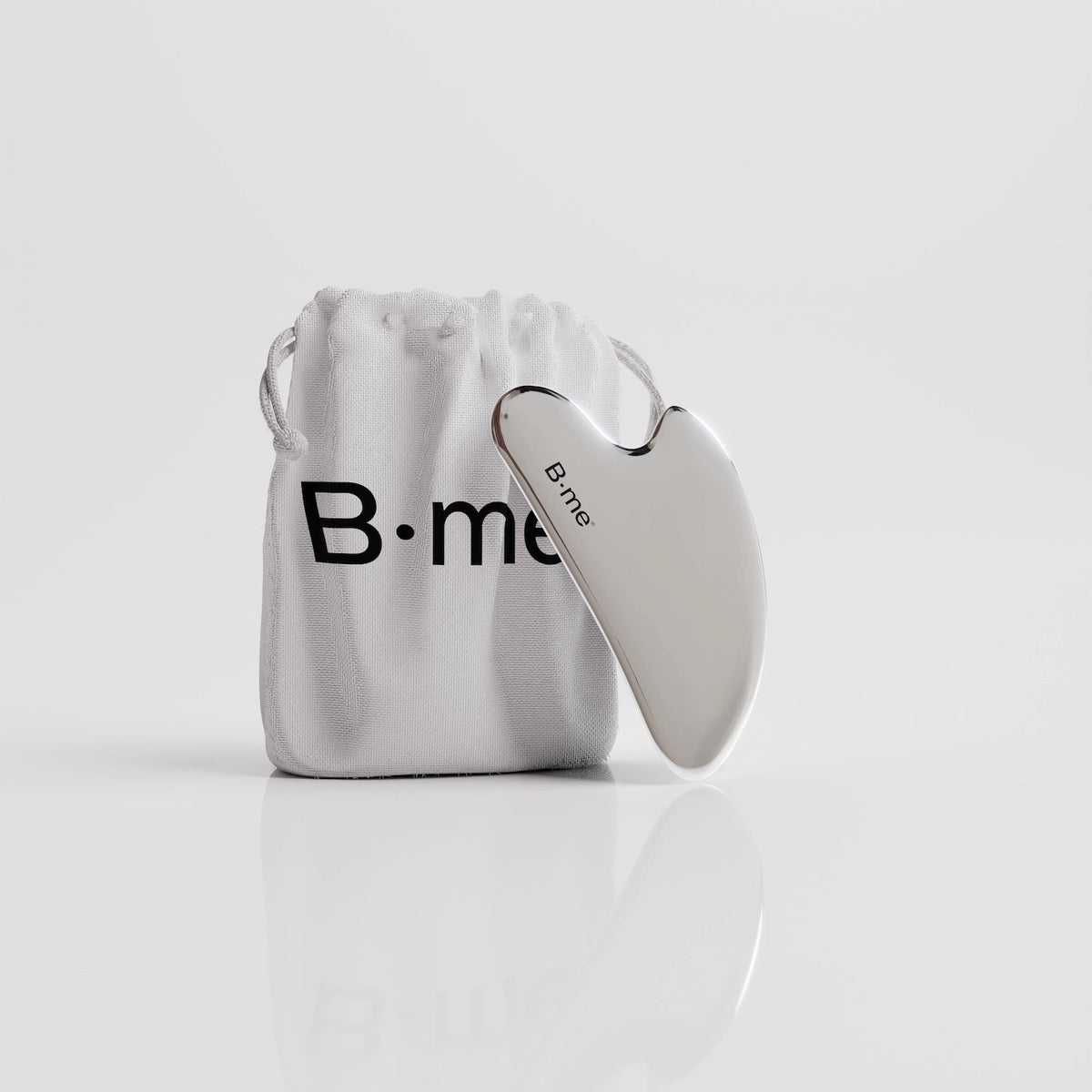 B·me stainless steel gua sha: roestvrijstalen gua sha voor gezichtsmassage, cadeau bij je bestelling