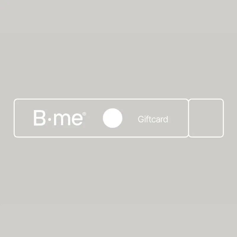 Front of the B.me gift card – a minimal and elegant design, perfect for gifting skincare from within. Ideal for fans of collagen, glow, and skin-supporting formulas.